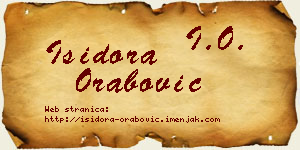 Isidora Orabović vizit kartica